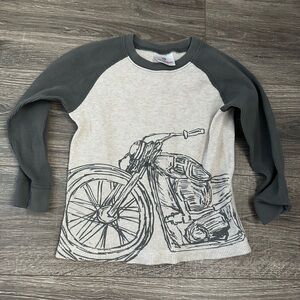 Hanna Andersson 110 Boys Motorcycle Waffle Knit Shirt